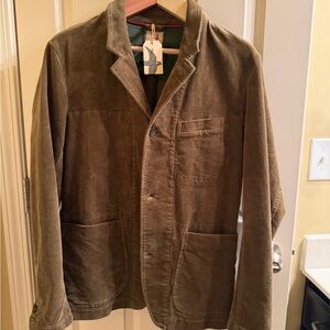 Men's Olive and Khaki Military Jacket